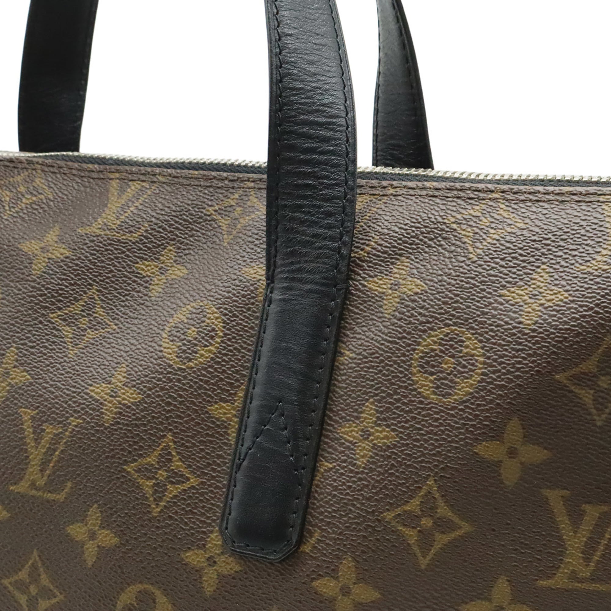 Louis Vuitton Black Brown Monogram Monogram Shoulder Bag Tote Bag (Pre-Owned)