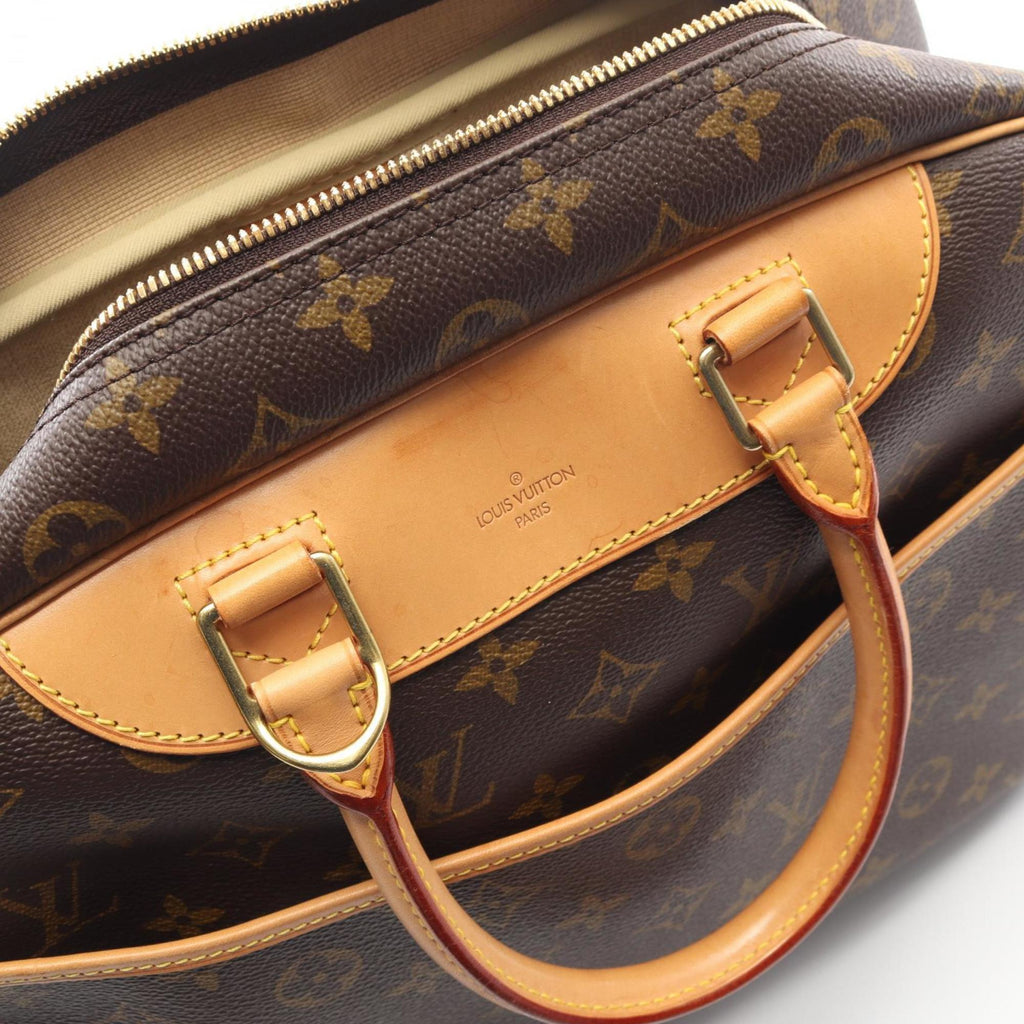 Louis Vuitton Monogram Brown Coated Canvas Leather Handbag (Pre-Owned)