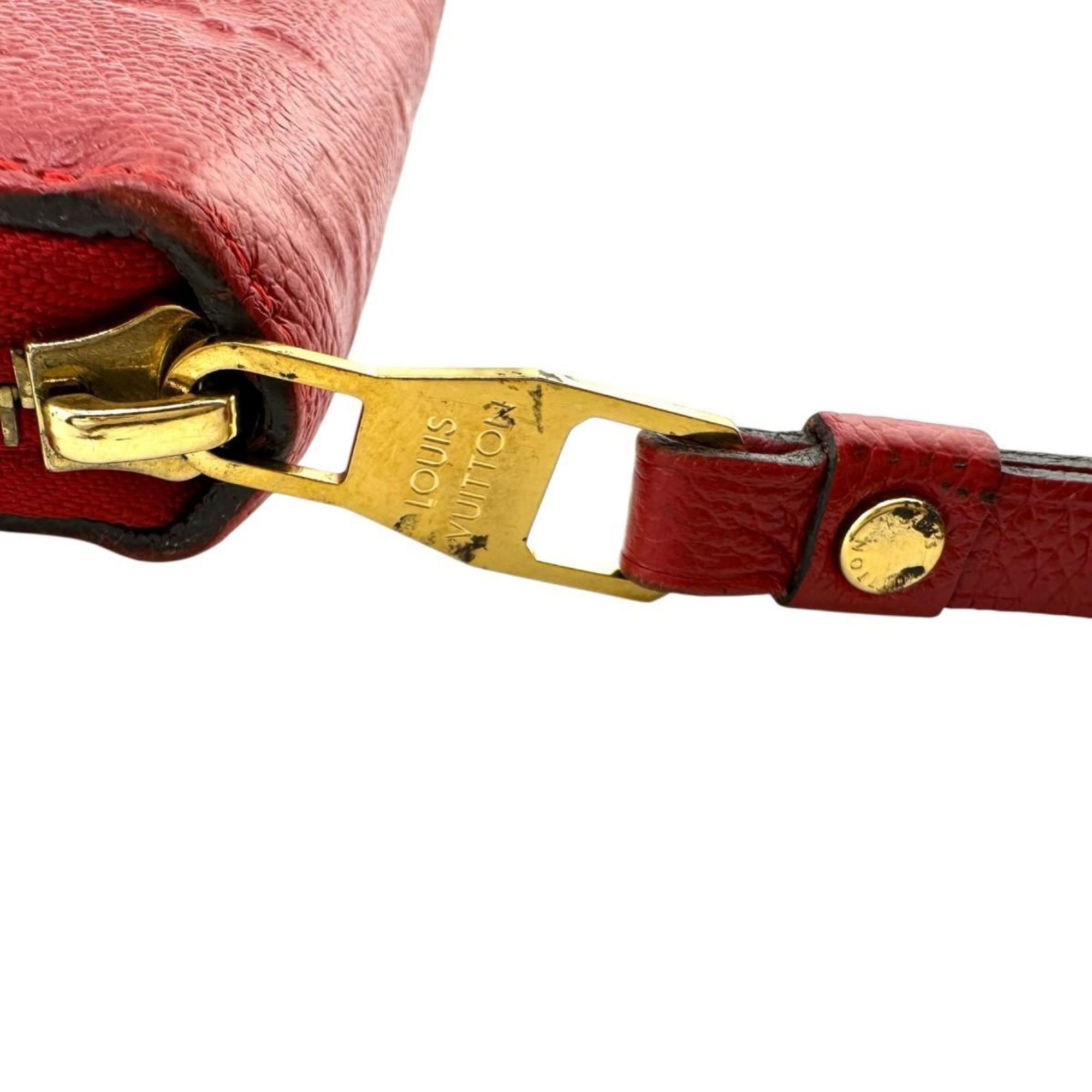 Louis Vuitton Monogram Empreinte Red Color Monogram Empreinte Long Wallet (Bi-Fold) (Pre-Owned)
