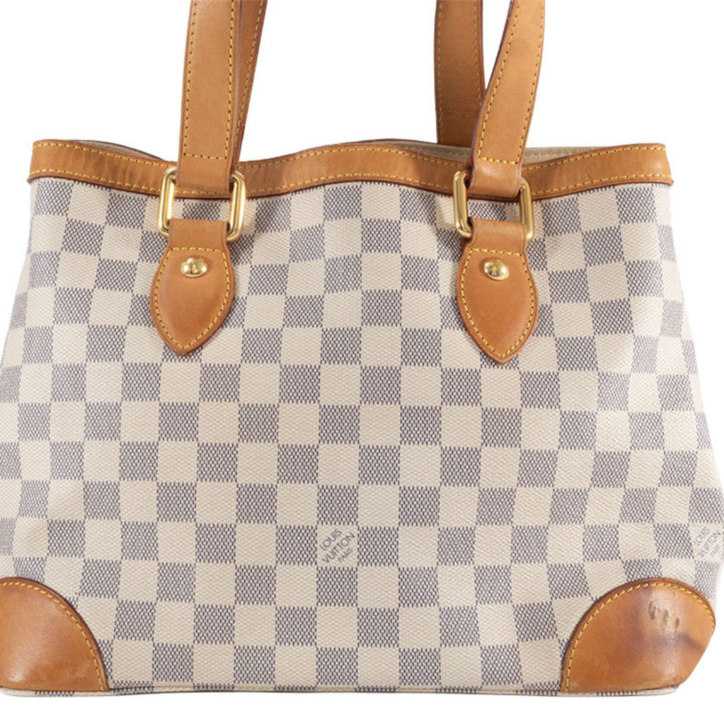 Louis Vuitton Beige Ivory White Canvas Damier Azur Handbag (Pre-Owned)