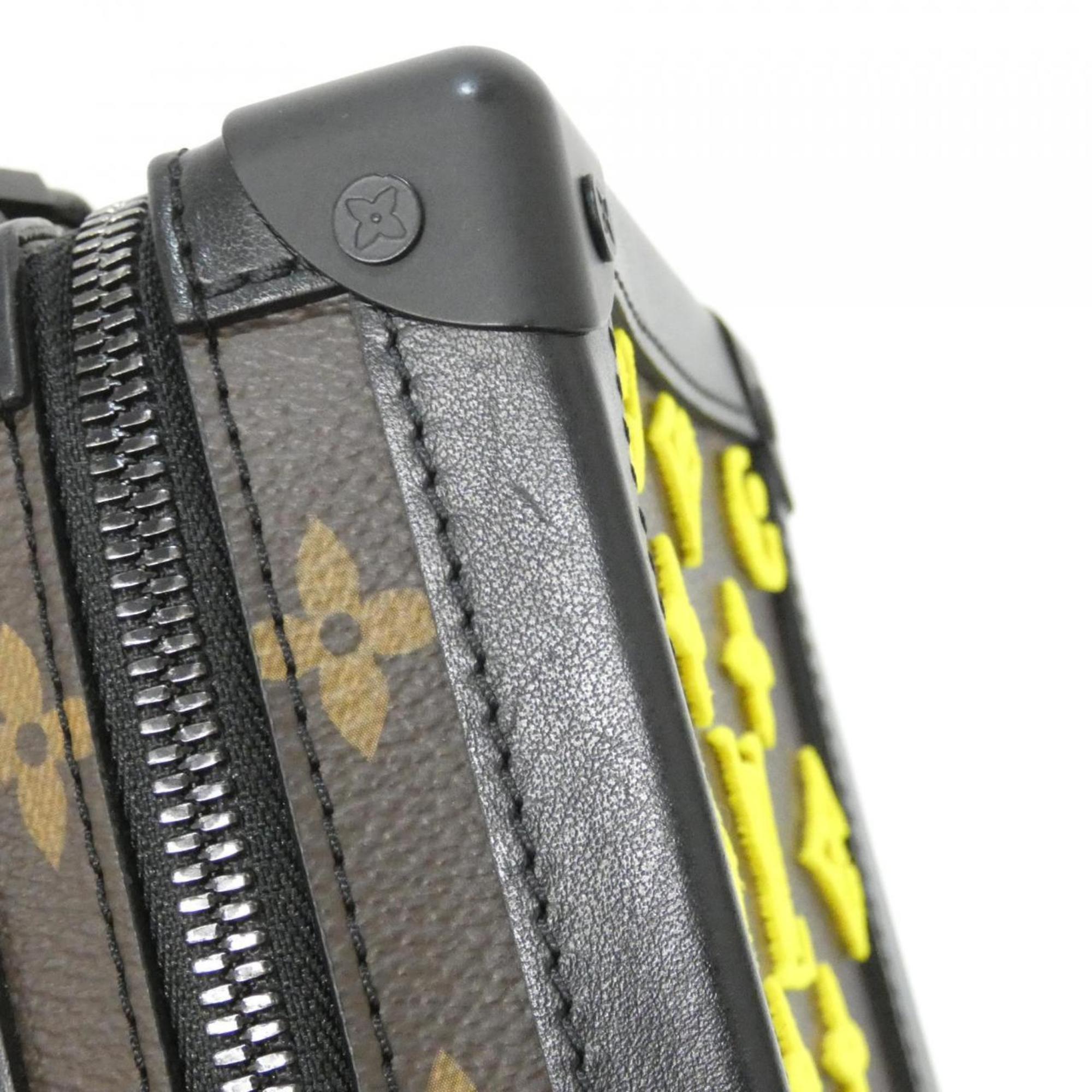 Louis Vuitton Black Jaune Yellow Coated Canvas Shoulder Bag (Pre-Owned)