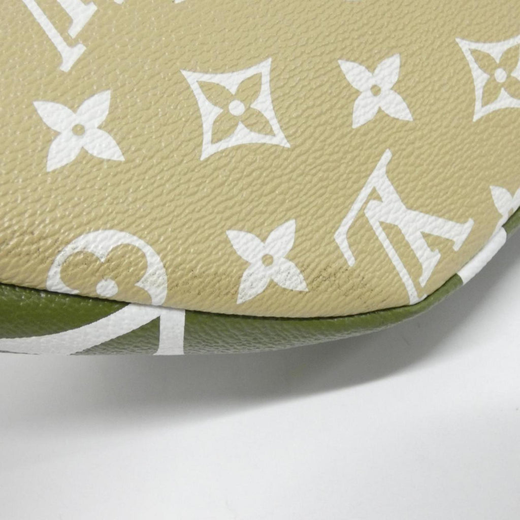 Louis Vuitton Green Khaki Coated Canvas Shoulder Bag (Pre-Owned)