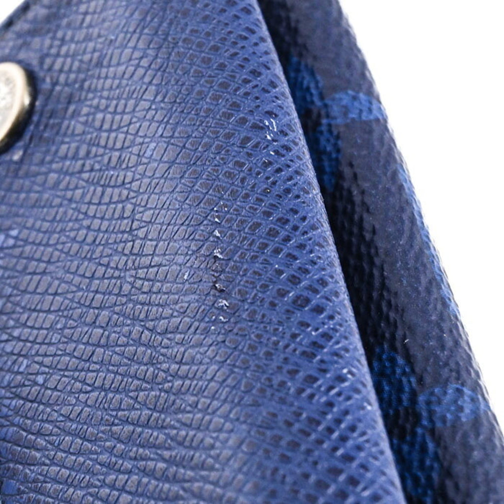 Louis Vuitton Blue Taigarama Wallet (Tri-Fold) (Pre-Owned)
