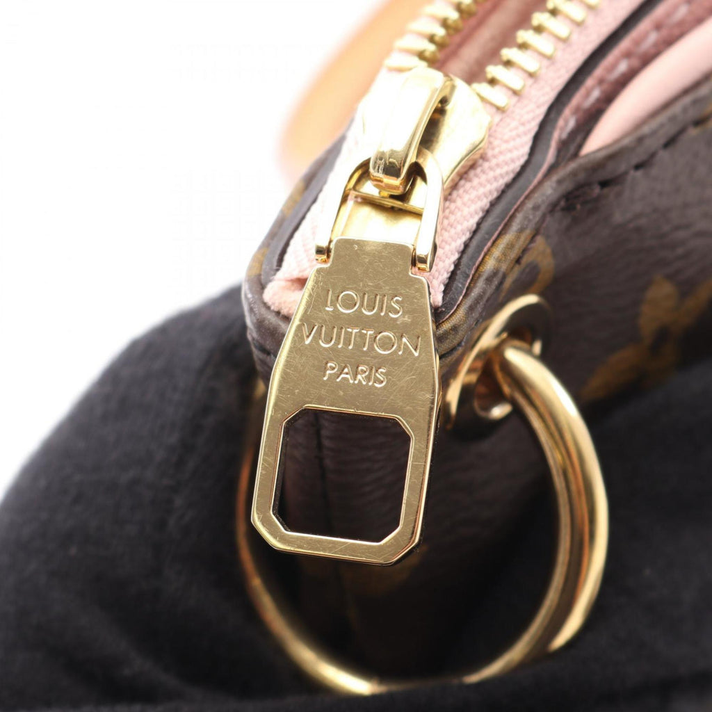 Louis Vuitton Black Brown Pink Rose Ballerine Coated Canvas Leather Handbag (Pre-Owned)