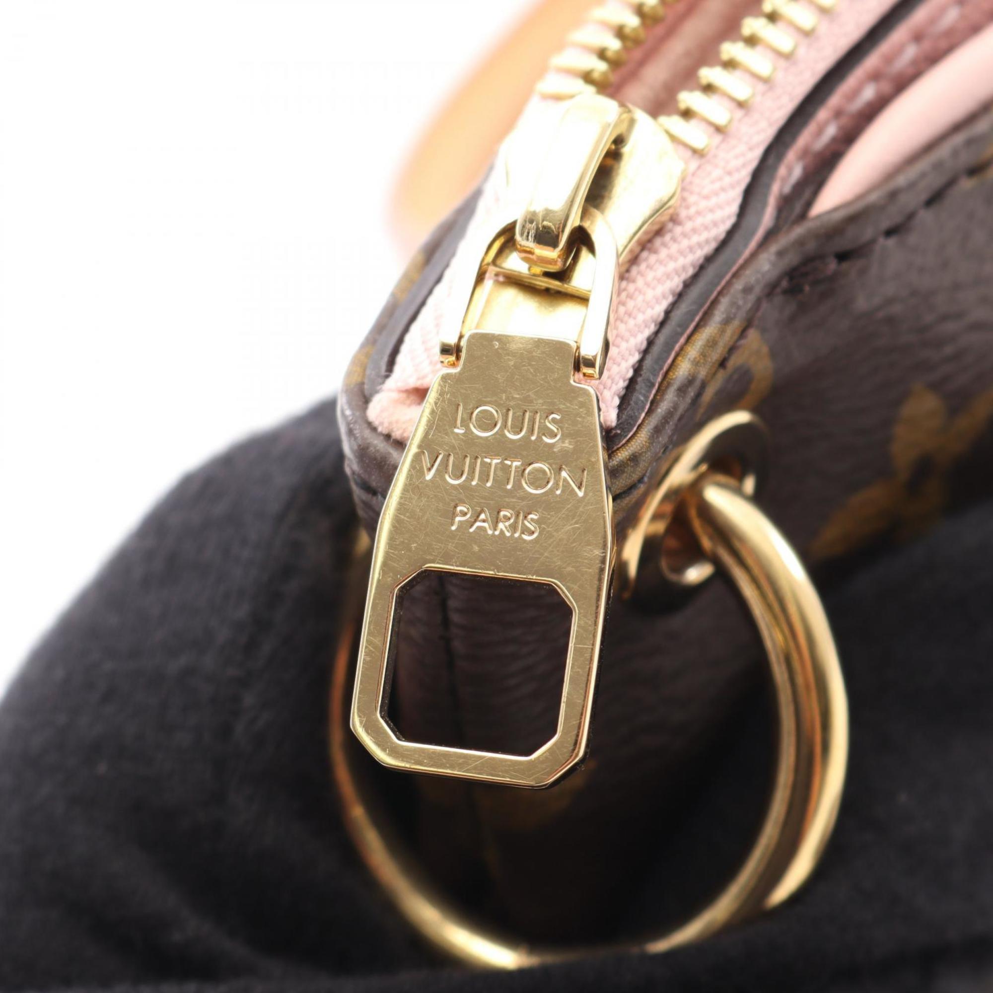Louis Vuitton Black Brown Pink Rose Ballerine Coated Canvas Leather Handbag (Pre-Owned)