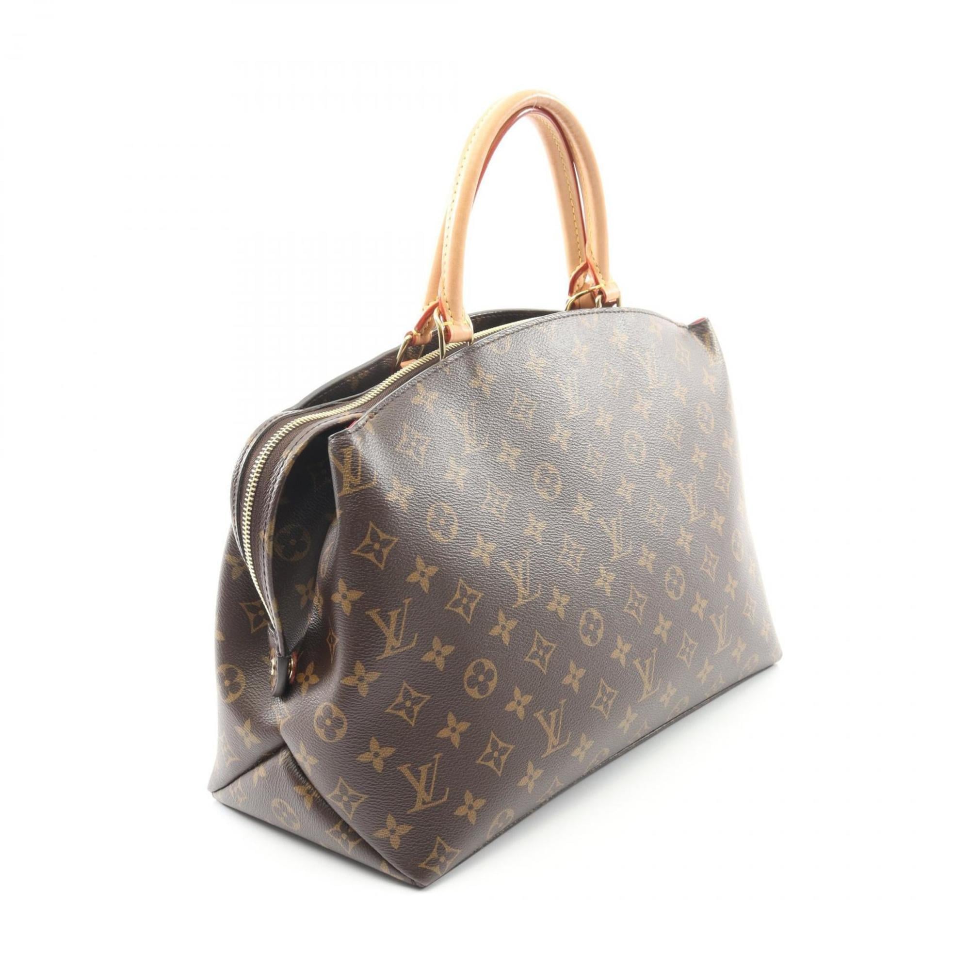 Louis Vuitton Brown Pvc Coated Canvas Leather Handbag (Pre-Owned)