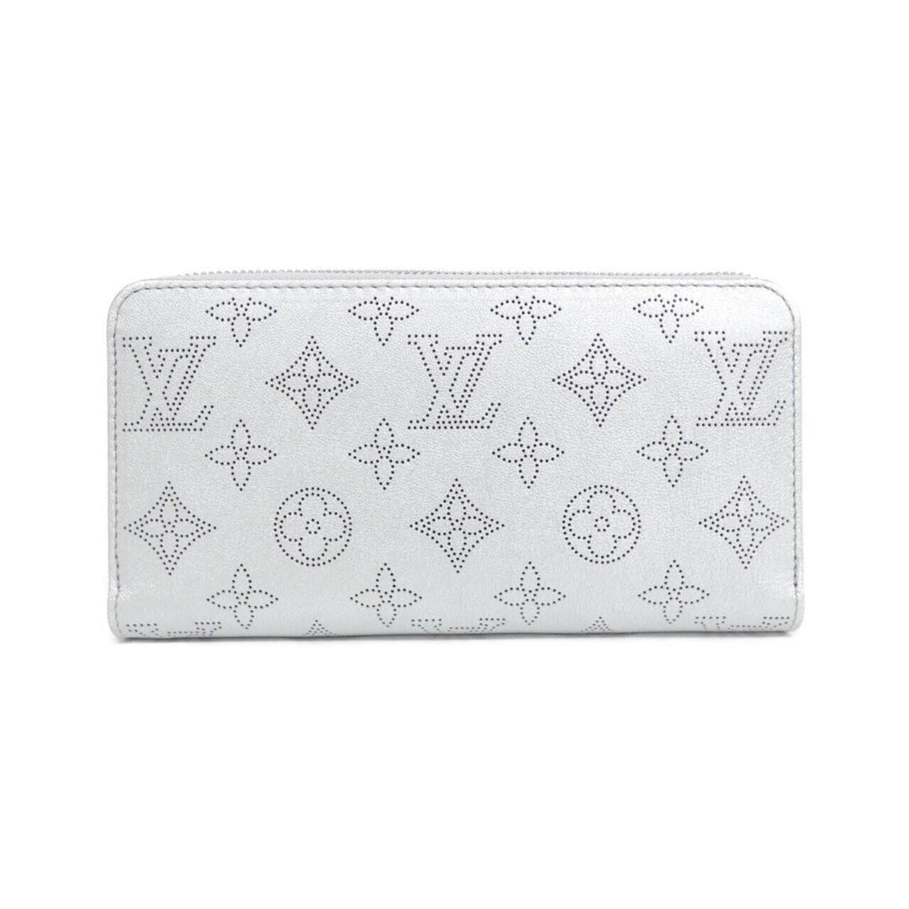 Louis Vuitton Silver Leather Long Wallet (Bi-Fold) (Pre-Owned)