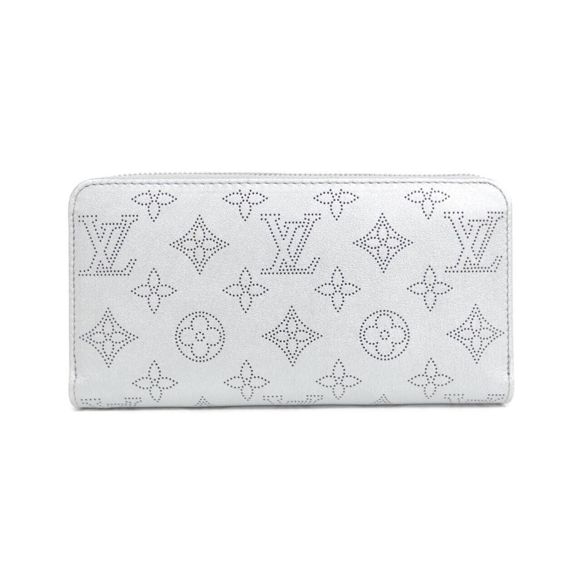 Louis Vuitton Silver Leather Long Wallet (Bi-Fold) (Pre-Owned)