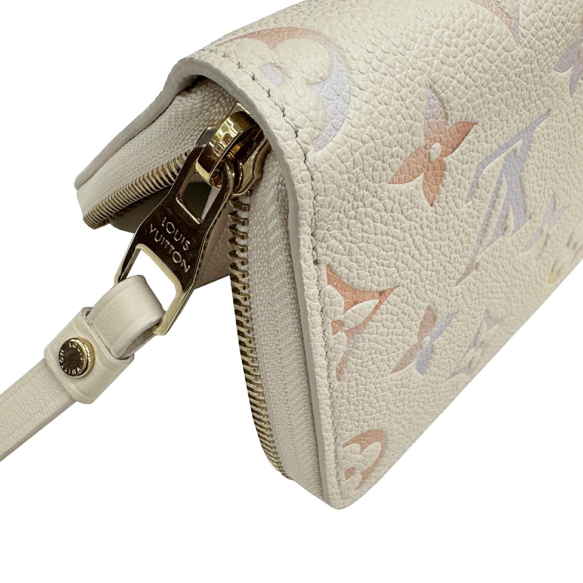 Louis Vuitton Beige Leather Long Wallet (Bi-Fold) (Pre-Owned)
