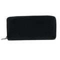 Louis Vuitton Black Leather Long Wallet (Bi-Fold) (Pre-Owned)