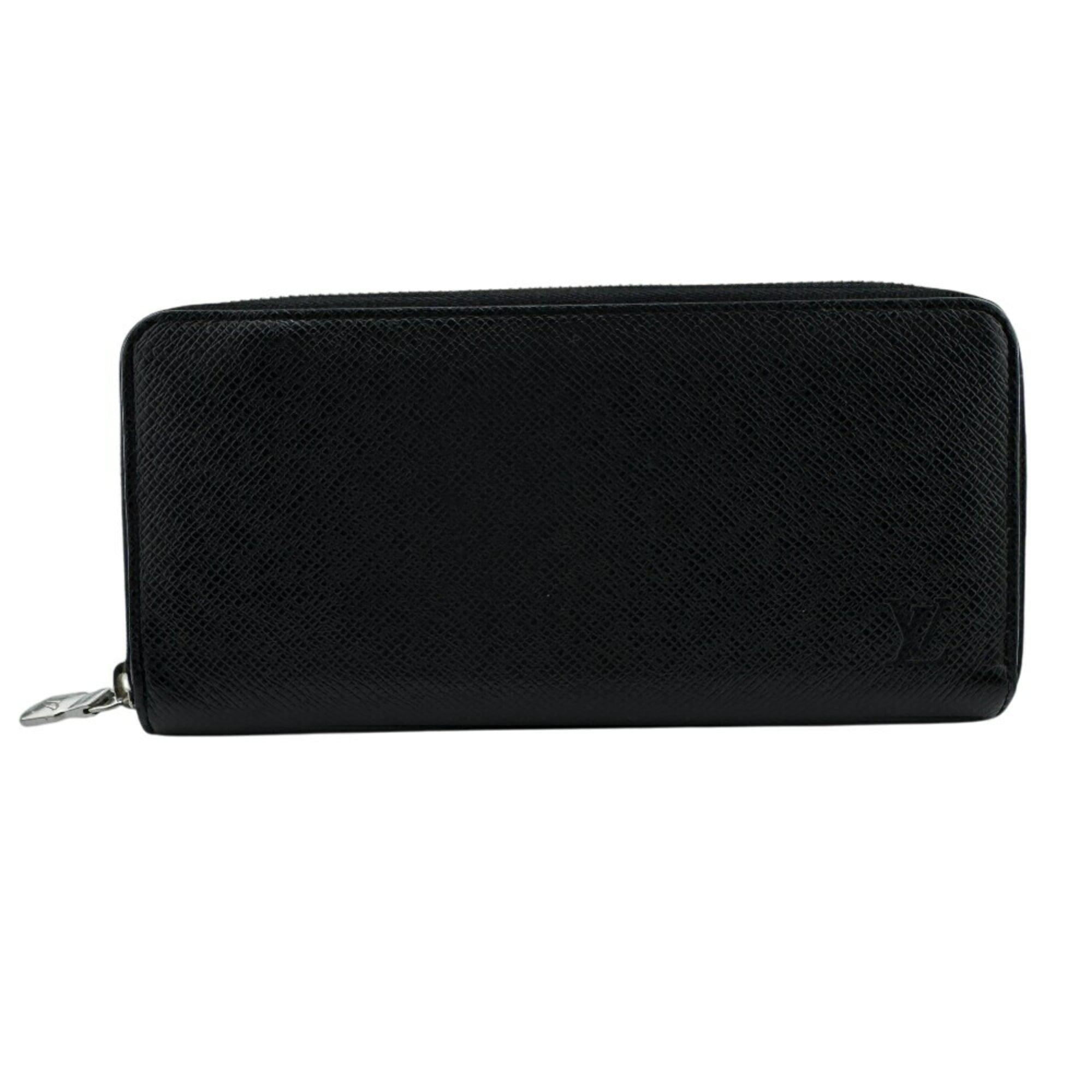 Louis Vuitton Black Leather Long Wallet (Bi-Fold) (Pre-Owned)