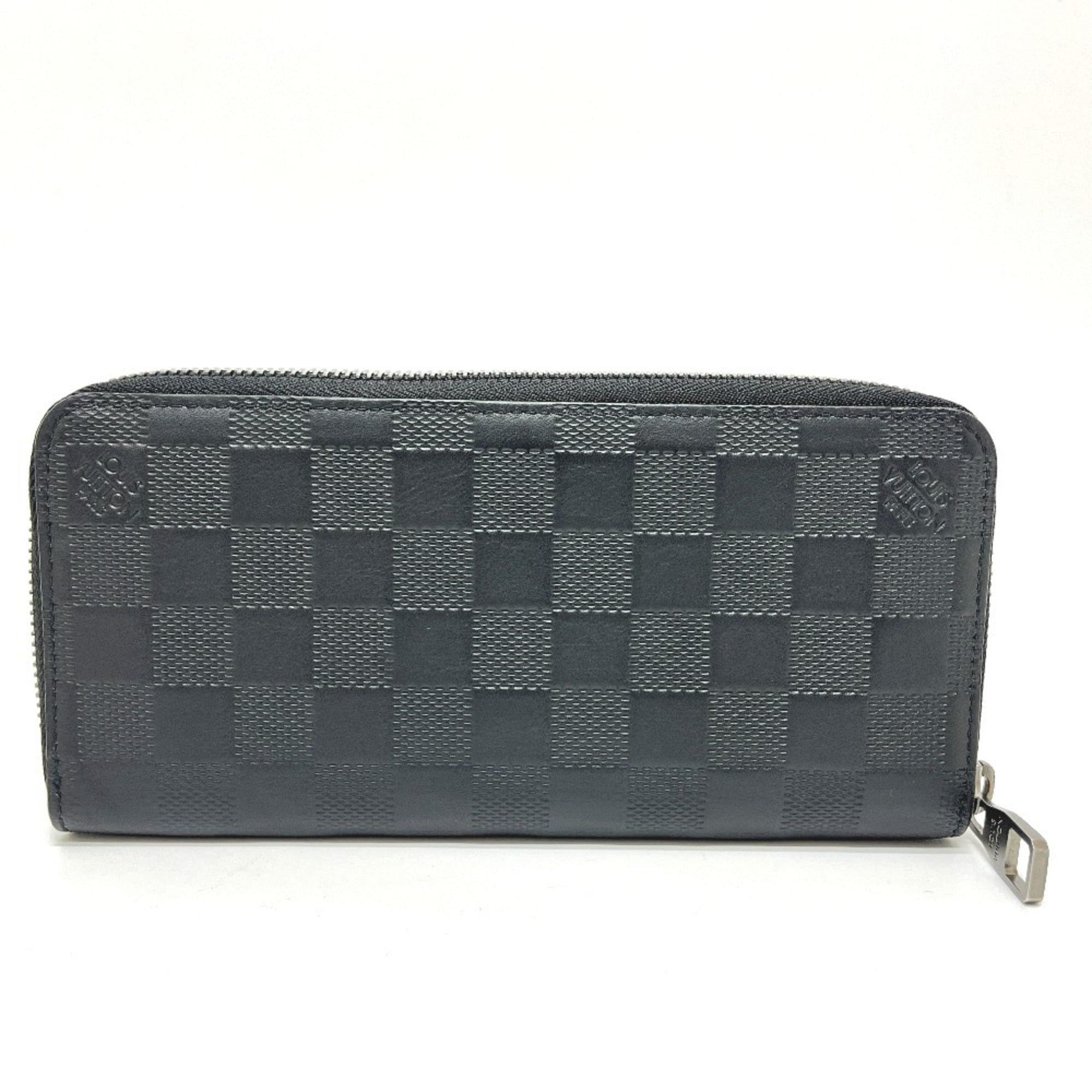 Louis Vuitton Black Damier Infini Long Wallet (Bi-Fold) (Pre-Owned)