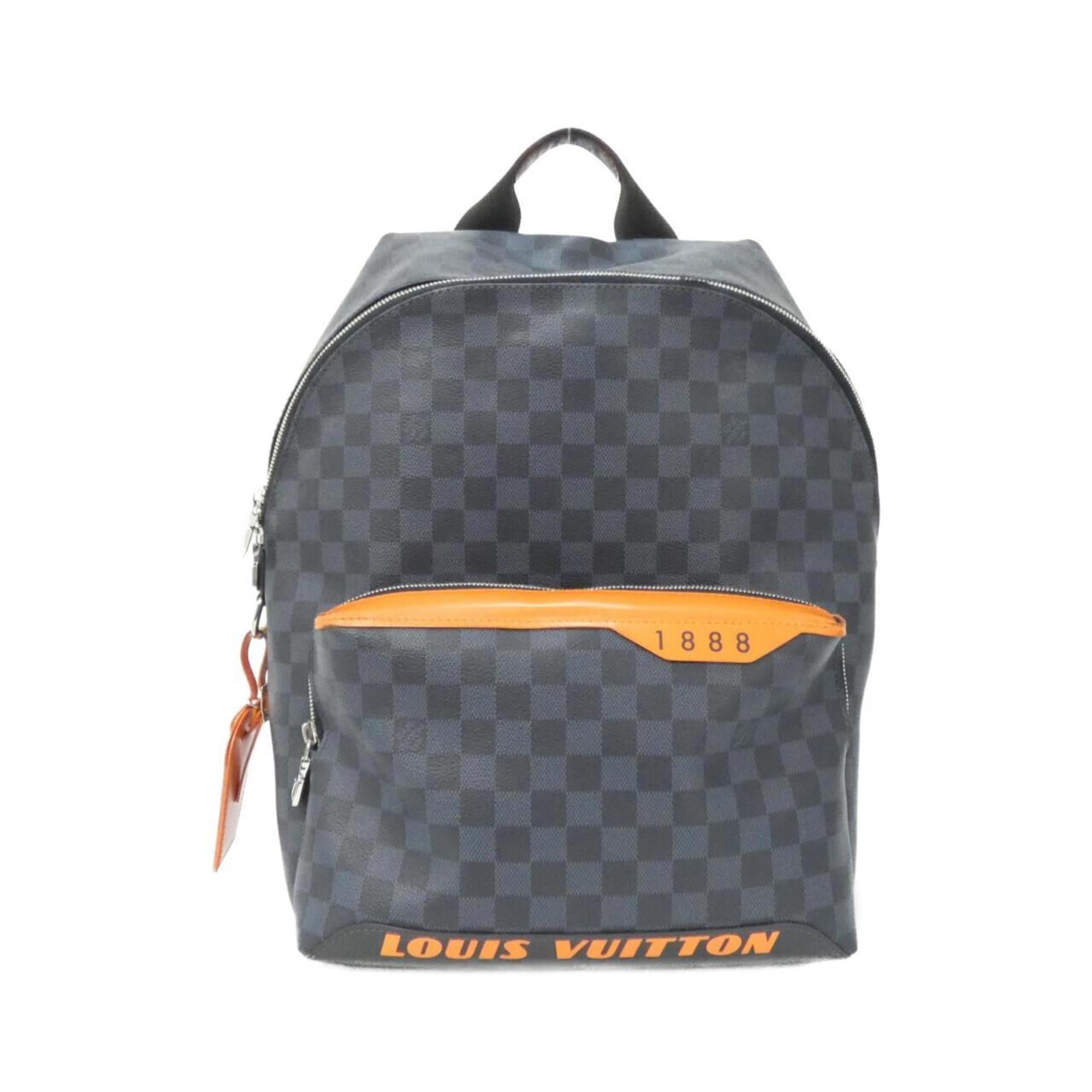 Louis Vuitton Black Cobalt Coated Canvas Backpack (Pre-Owned)