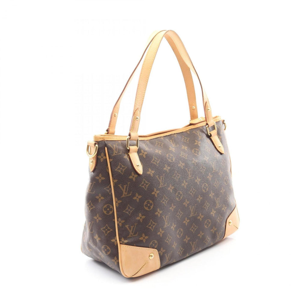 Louis Vuitton Brown Monogram Coated Canvas Leather Tote Bag (Pre-Owned)