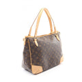 Louis Vuitton Brown Monogram Coated Canvas Leather Tote Bag (Pre-Owned)