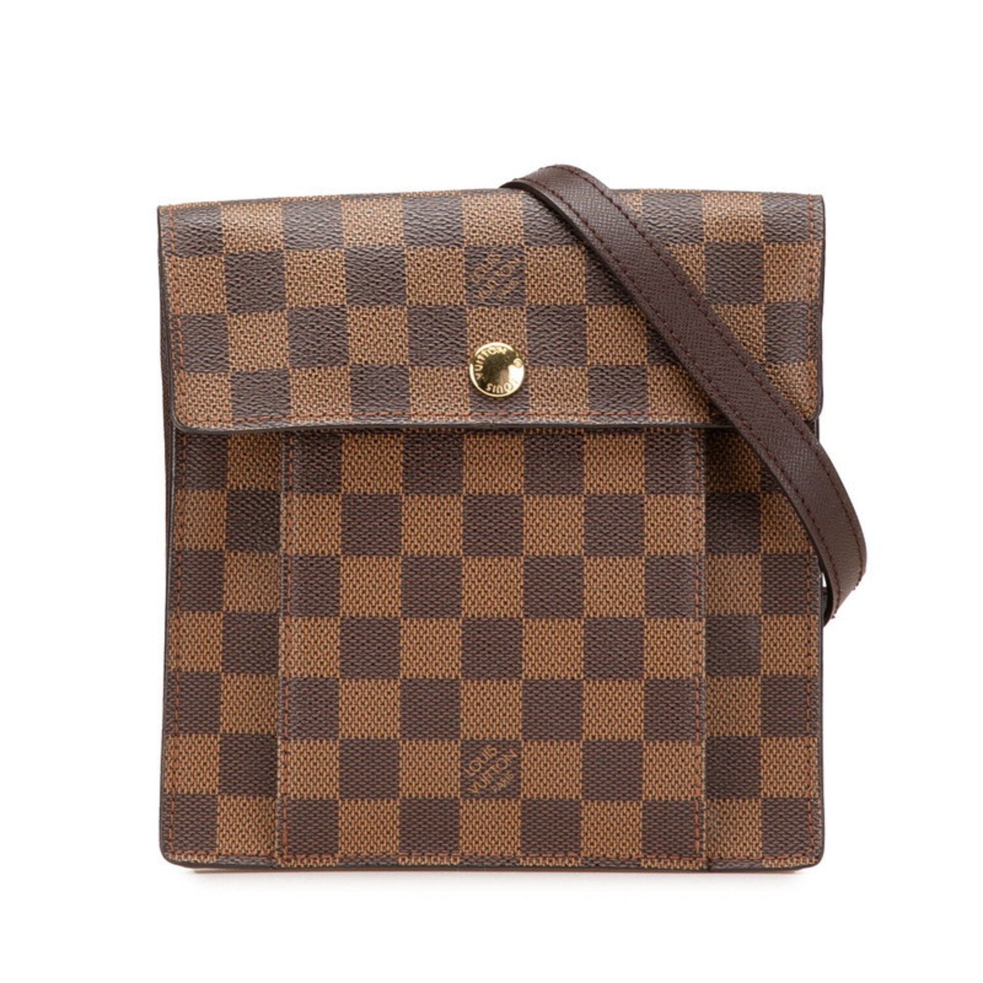 Louis Vuitton Brown Pvc Leather Pochette Shoulder Bag (Pre-Owned)