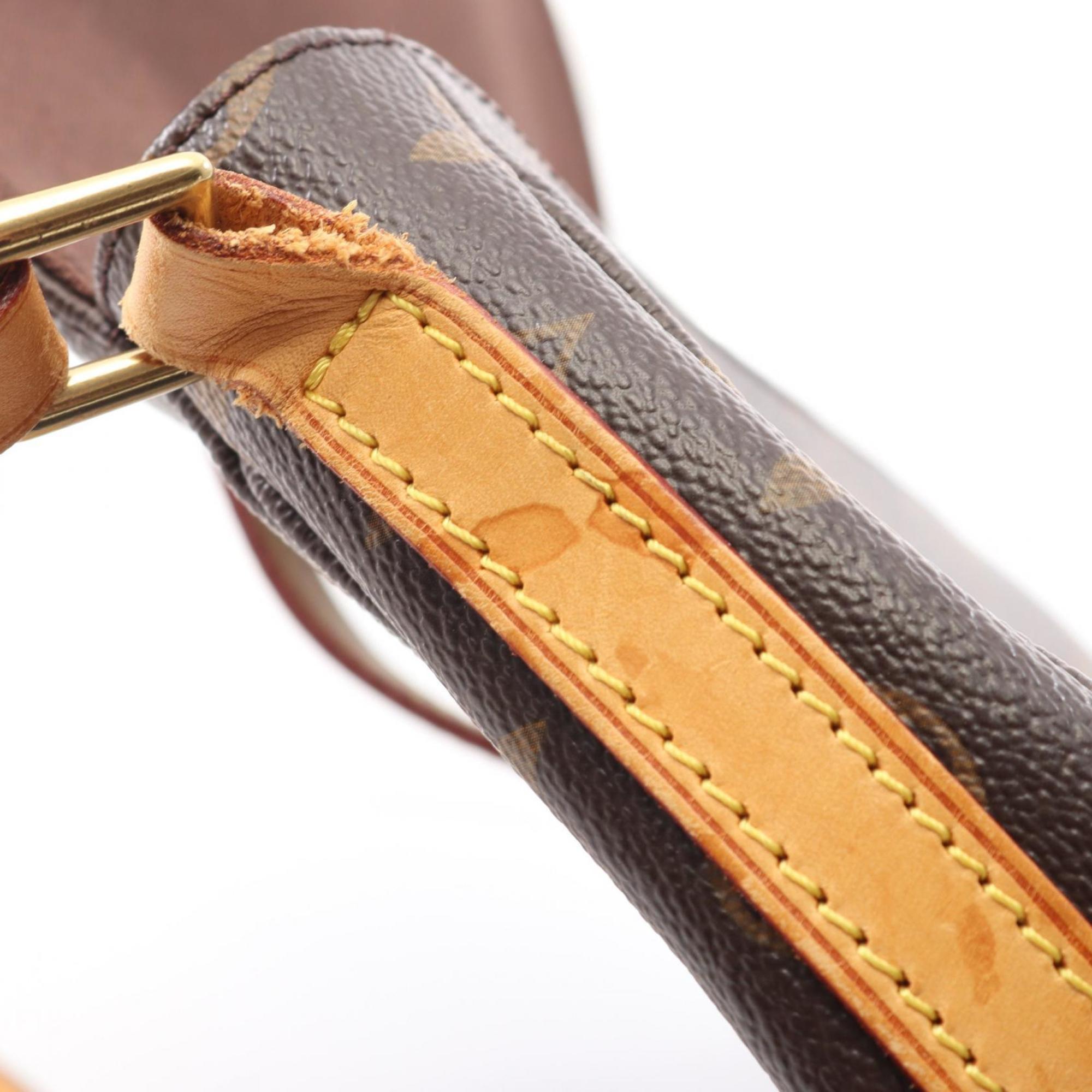 Louis Vuitton Brown Coated Canvas Leather Shoulder Bag (Pre-Owned)