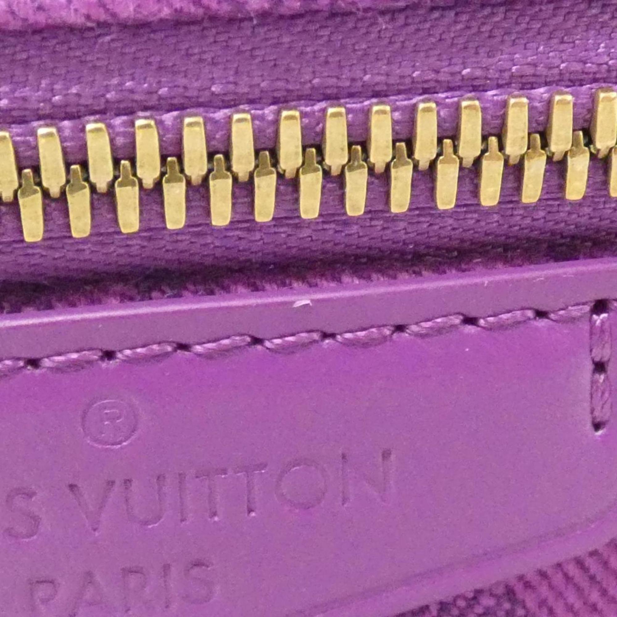 Louis Vuitton Purple Denim Canvas Shoulder Bag (Pre-Owned)