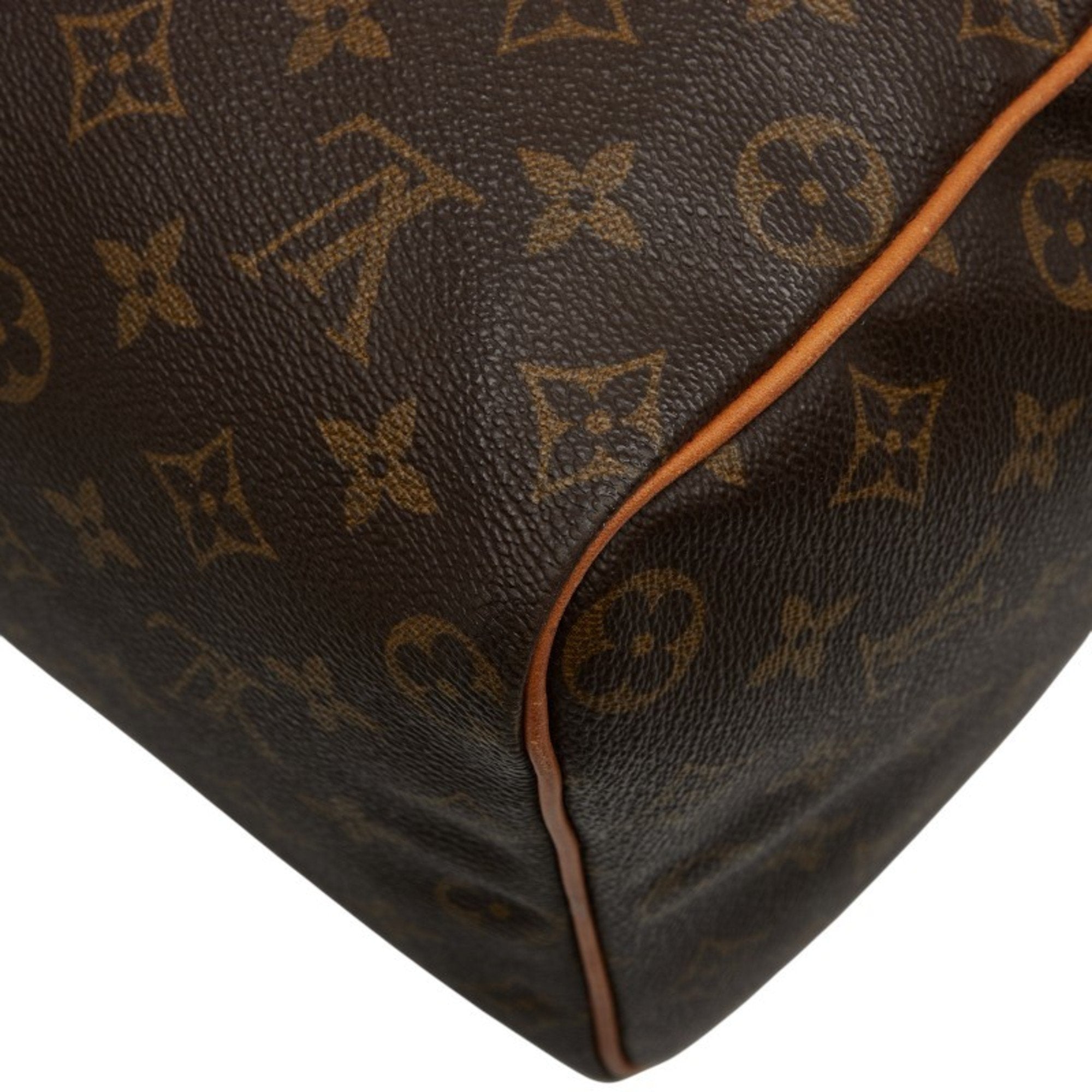 Louis Vuitton Brown Dark Brown Pvc Leather Boston Bag Handbag (Pre-Owned)