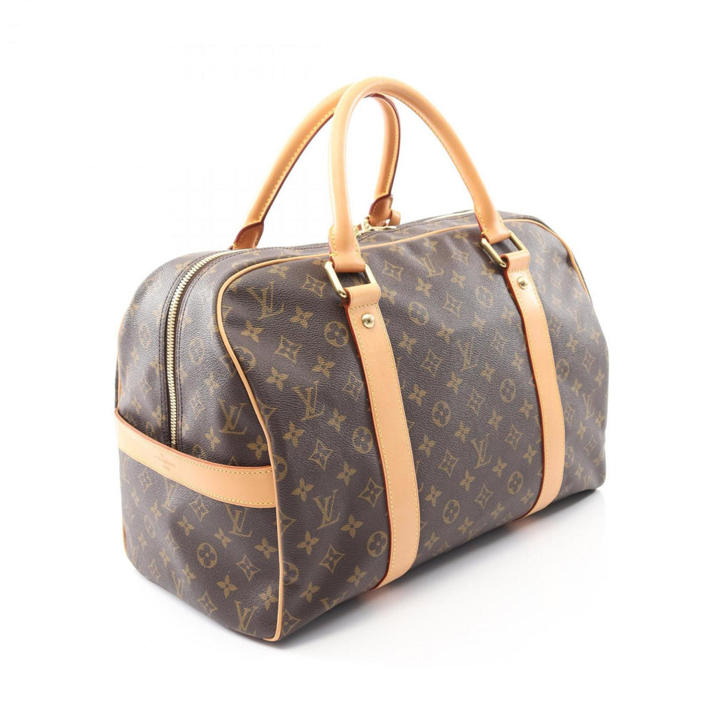 Louis Vuitton Brown Coated Canvas Leather Boston Bag (Pre-Owned)