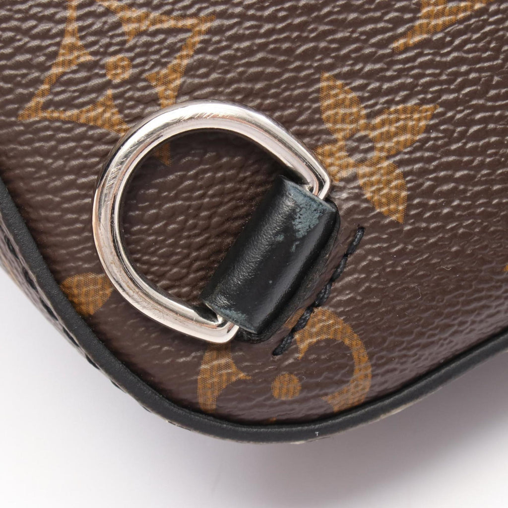 Louis Vuitton Black Brown Coated Canvas Leather Fanny Pack Sling Bag (Pre-Owned)