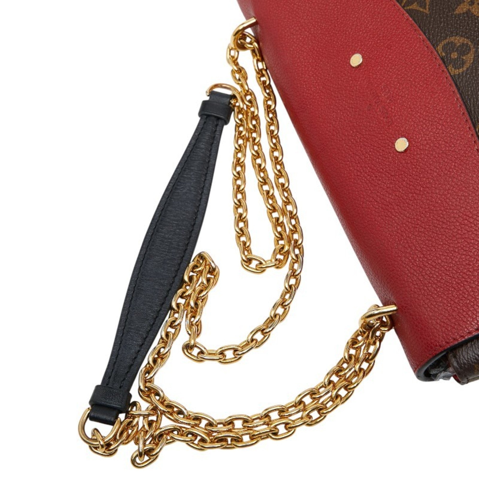 Louis Vuitton Brown Cerise Red Color Pvc Leather Shoulder Bag (Pre-Owned)