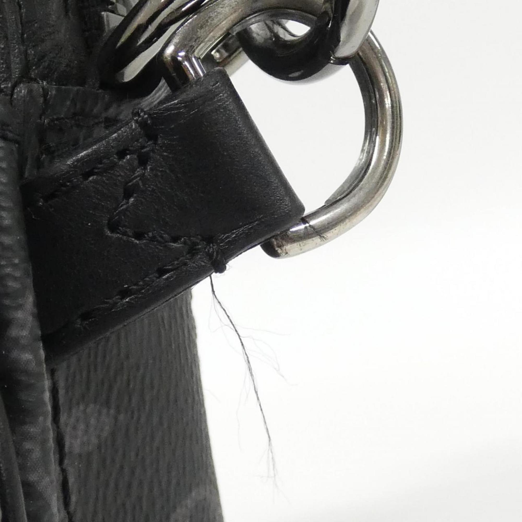 Louis Vuitton Black Gris Coated Canvas Shoulder Bag (Pre-Owned)