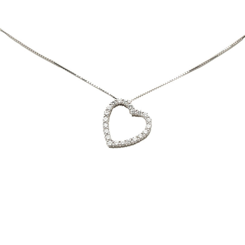 Pendant Necklace 18K White Gold with Diamond