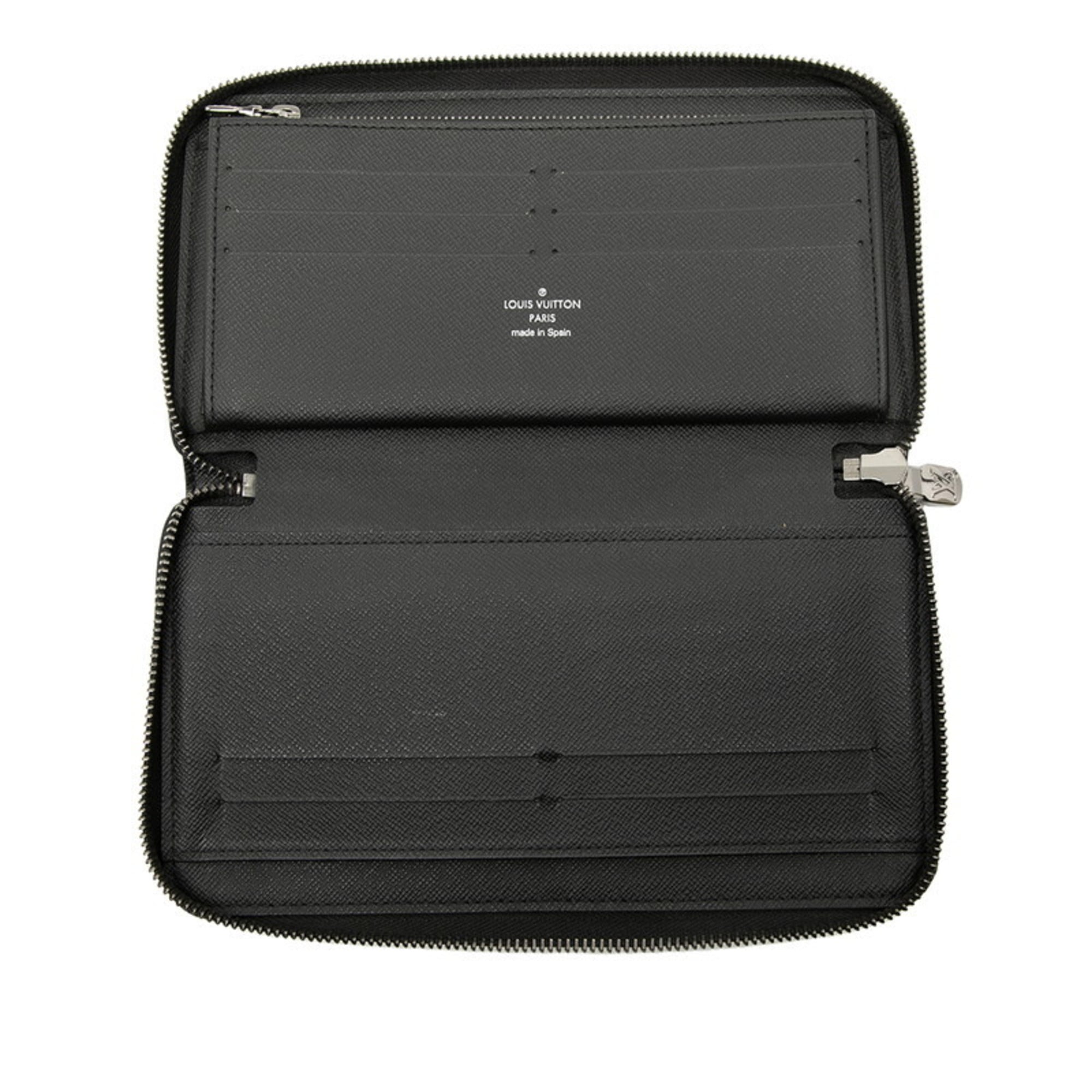 Louis Vuitton Black Pvc Leather Long Wallet (Bi-Fold) (Pre-Owned)