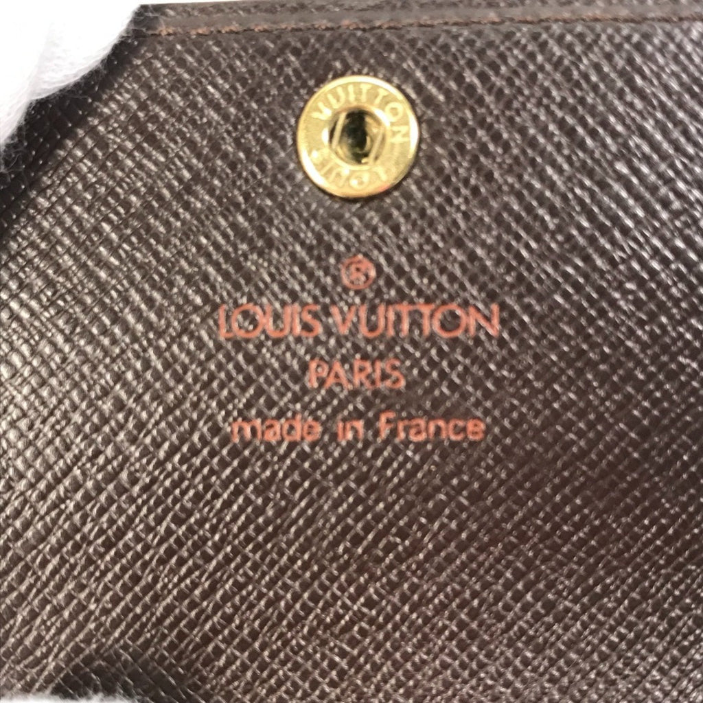 Louis Vuitton Brown Damier Canvas Ebene Damier Canvas Coin Purse/Coin Case (Pre-Owned)