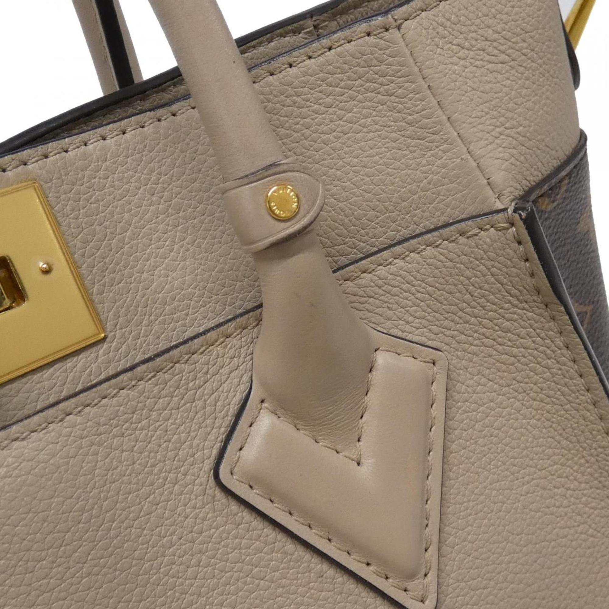 Louis Vuitton Grayish Coated Canvas Leather Handbag (Pre-Owned)