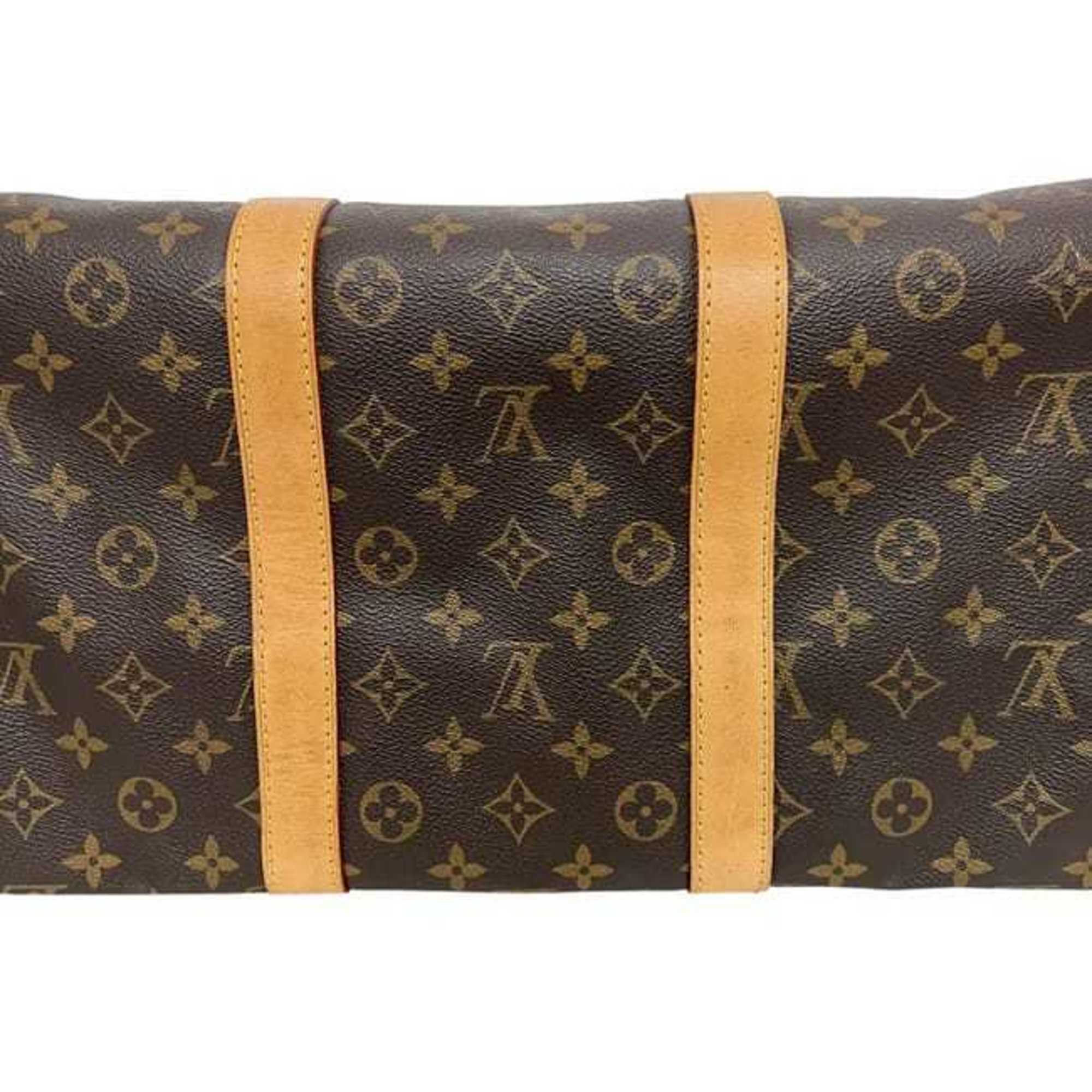 Louis Vuitton Monogram Brown Monogram Leather Boston Bag Shoulder Bag (Pre-Owned)