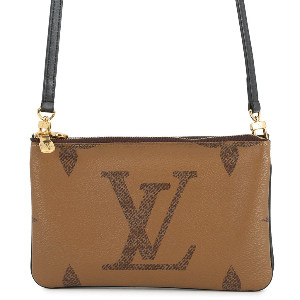 Louis Vuitton Noir Monogram Pochette Shoulder Bag (Pre-Owned)