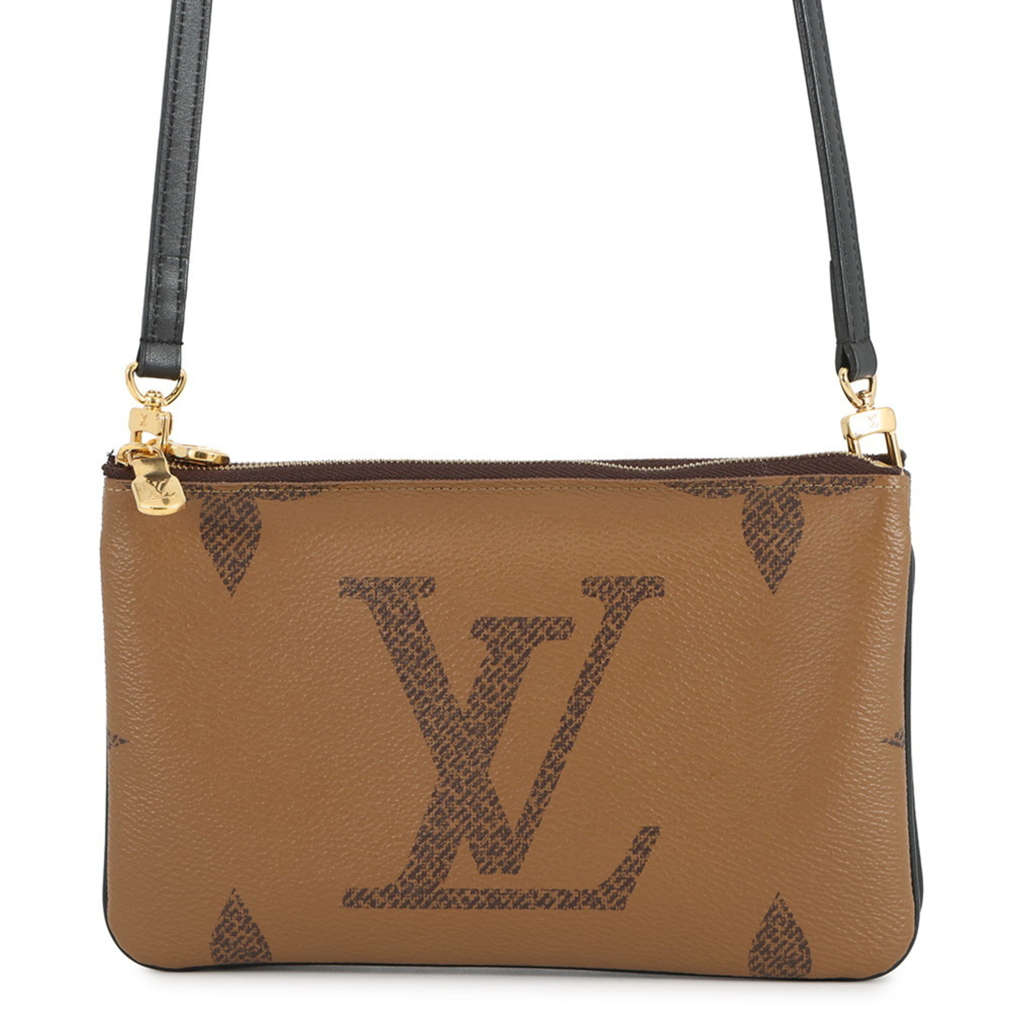Louis Vuitton Noir Monogram Pochette Shoulder Bag (Pre-Owned)