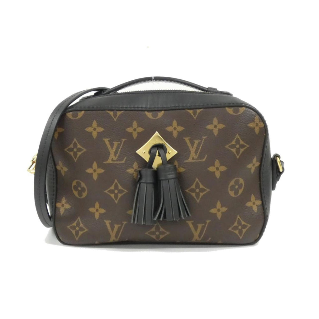 Louis Vuitton Black Marron Coated Canvas Leather Shoulder Bag (Pre-Owned)