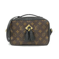 Louis Vuitton Black Marron Coated Canvas Leather Shoulder Bag (Pre-Owned)