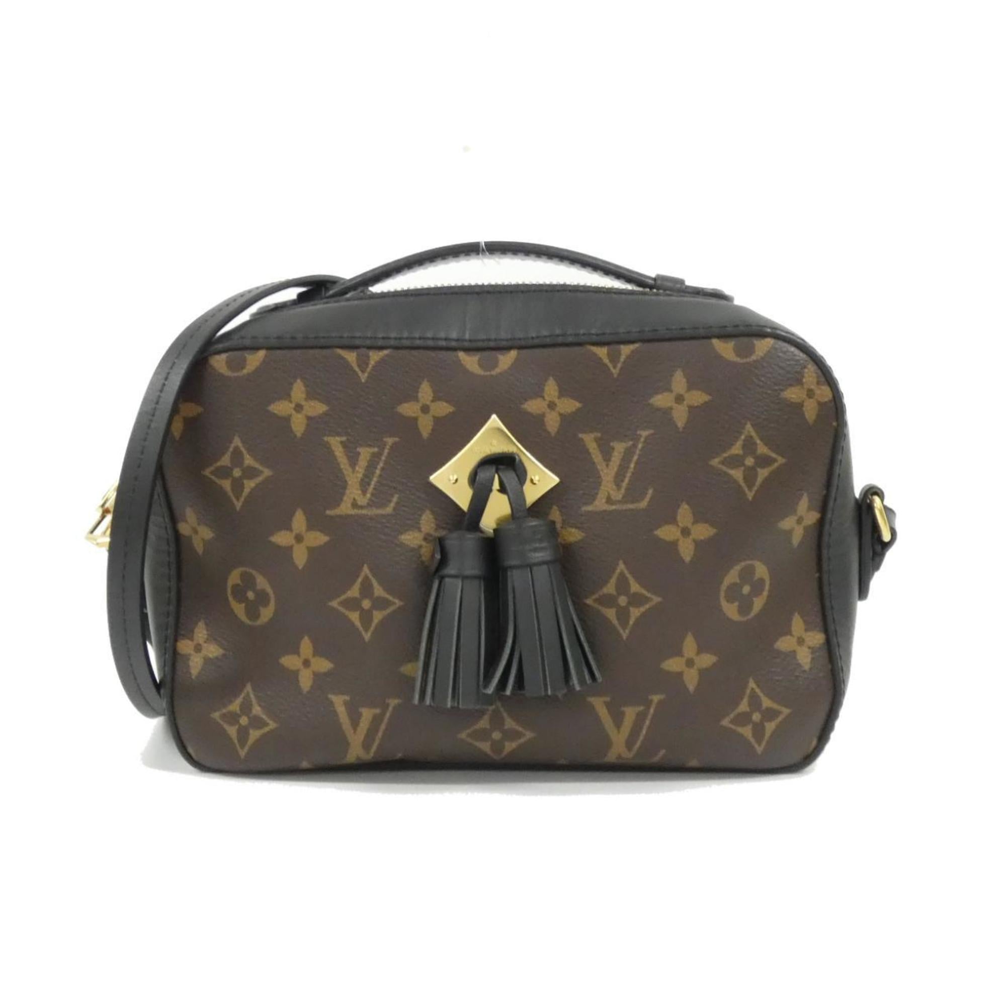 Louis Vuitton Black Marron Coated Canvas Leather Shoulder Bag (Pre-Owned)