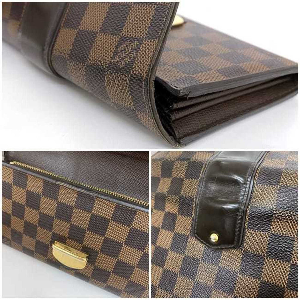 Louis Vuitton Damier Brown Damier Canvas Ebene Damier Canvas Long Wallet (Bi-Fold) (Pre-Owned)