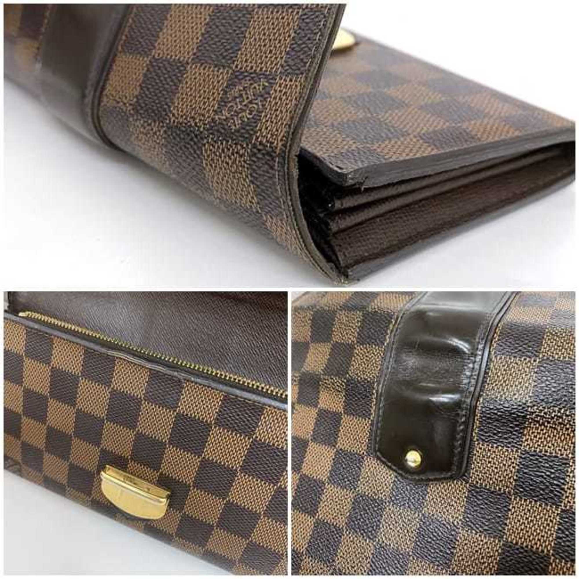Louis Vuitton Damier Brown Damier Canvas Ebene Damier Canvas Long Wallet (Bi-Fold) (Pre-Owned)