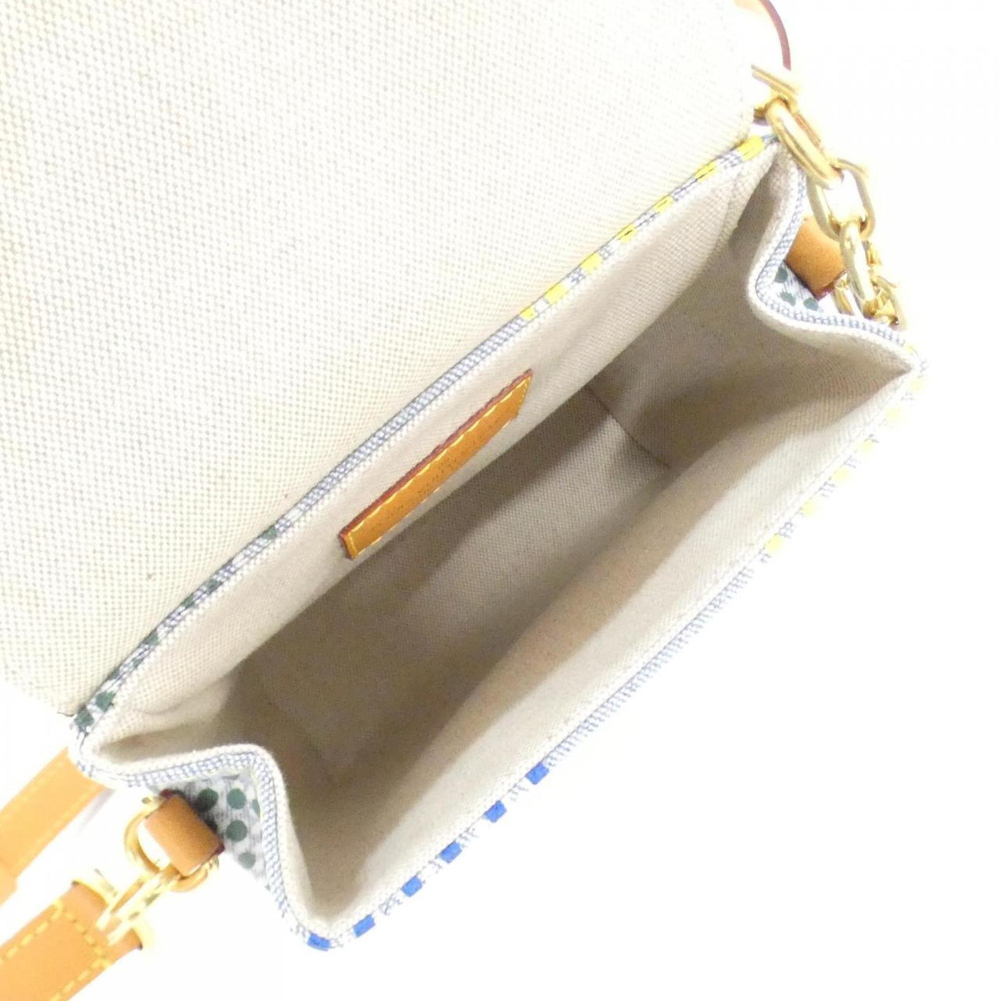 Louis Vuitton Multi-Color Denim Leather Shoulder Bag (Pre-Owned)