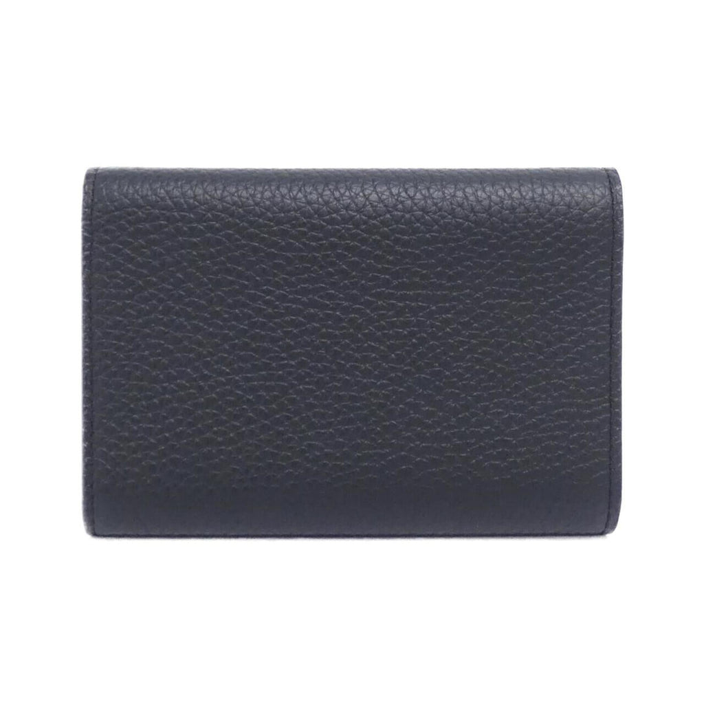 Louis Vuitton Black Leather Wallet (Tri-Fold) (Pre-Owned)