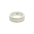 GG Icon Ring Ceramic Gold and White