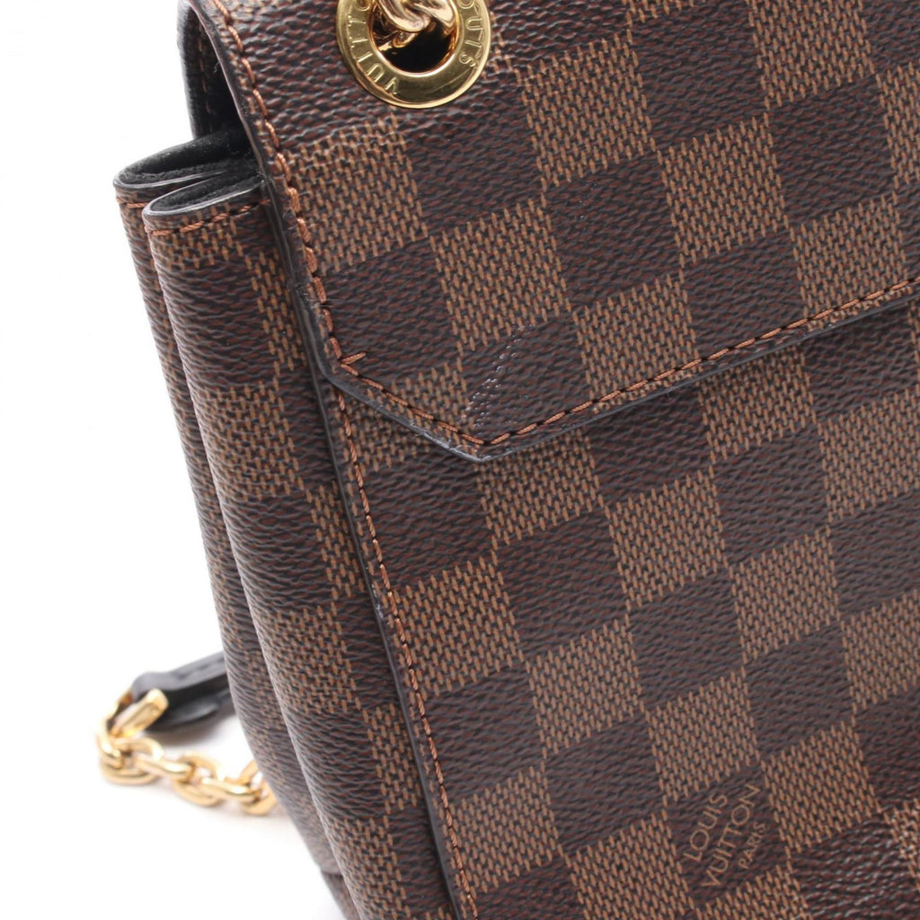 Louis Vuitton Black Brown Damier Canvas Ivory Coated Canvas Shoulder Bag (Pre-Owned)