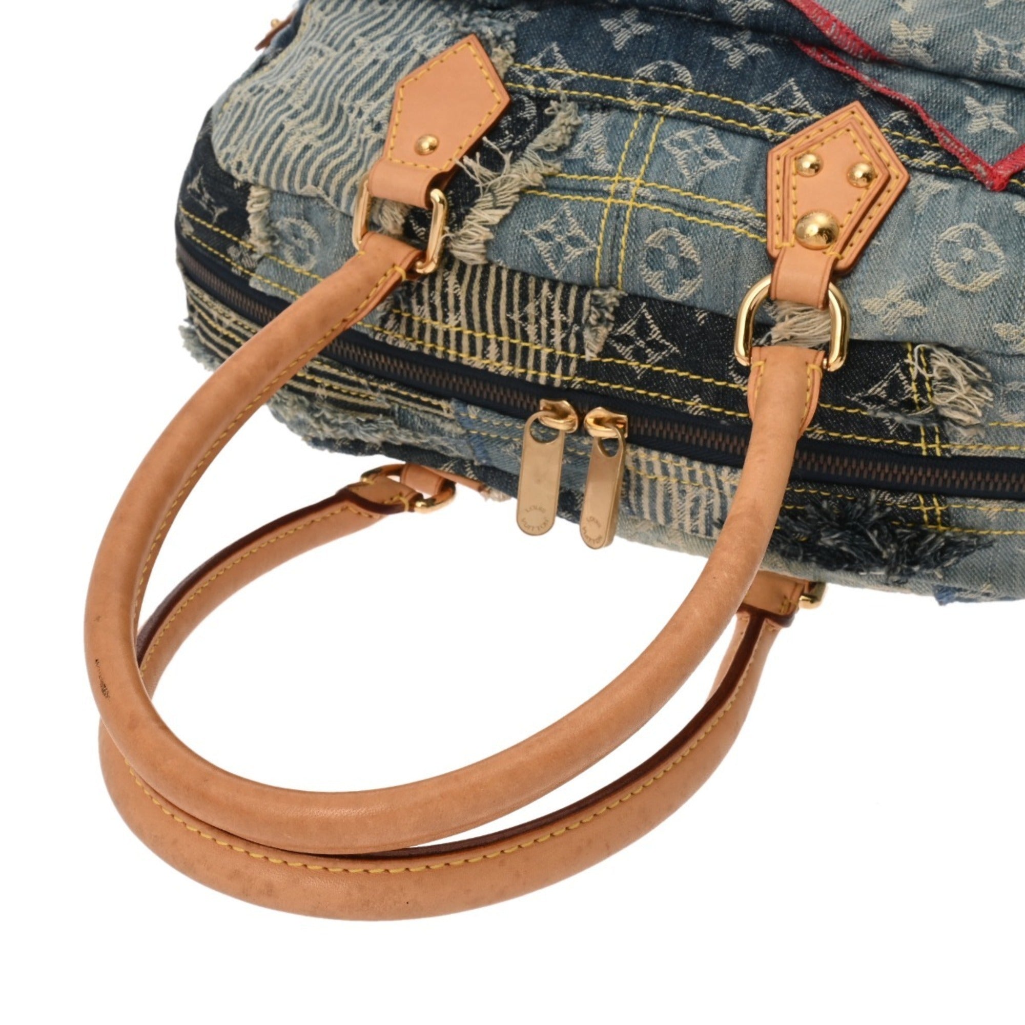 Louis Vuitton Monogram Denim Blue Monogram Denim Handbag (Pre-Owned)