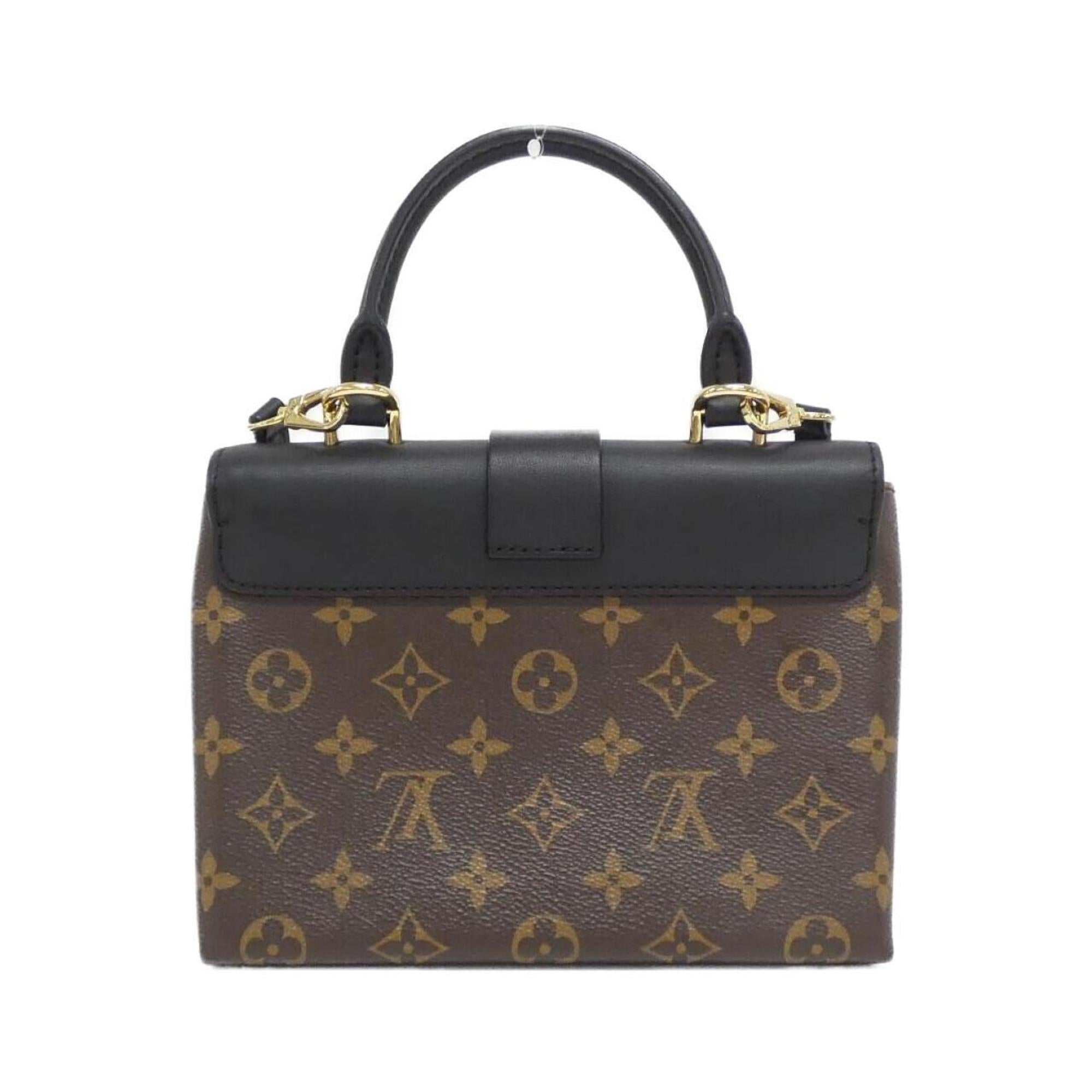 Louis Vuitton Black Marron Coated Canvas Leather Handbag (Pre-Owned)