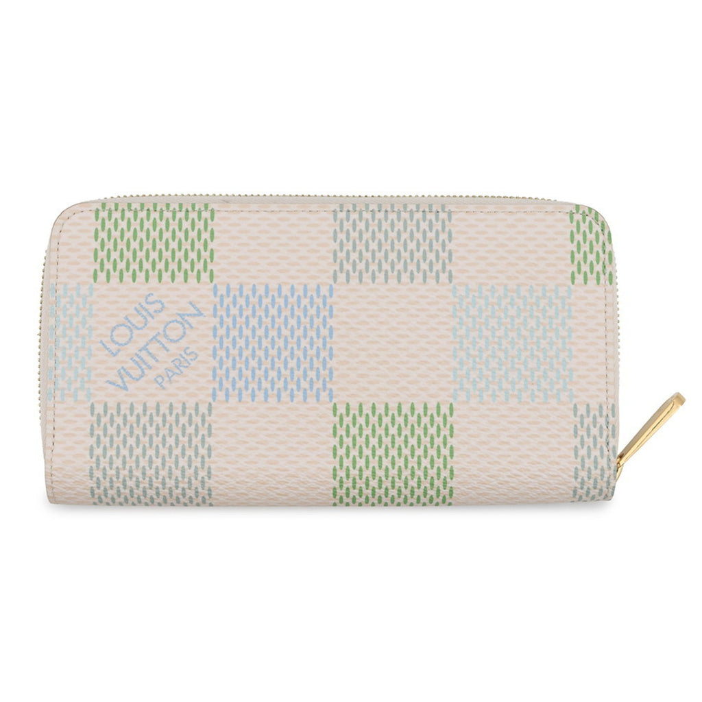 Louis Vuitton Beige Light Green Long Wallet (Bi-Fold) (Pre-Owned)