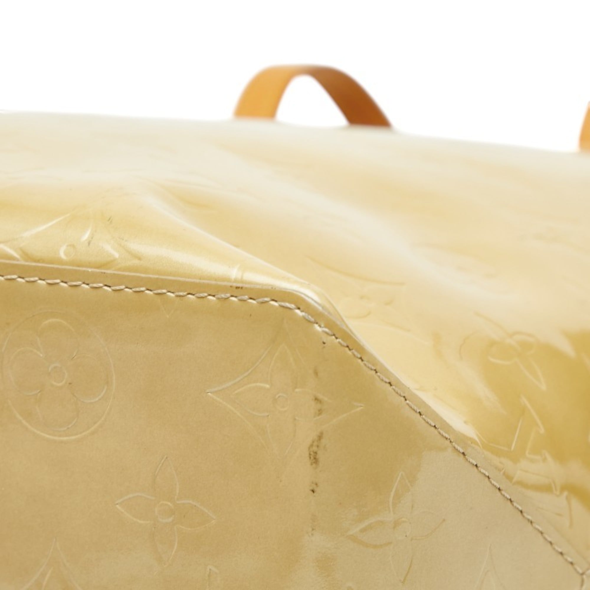 Louis Vuitton Beige Monogram Vernis Handbag Tote Bag (Pre-Owned)