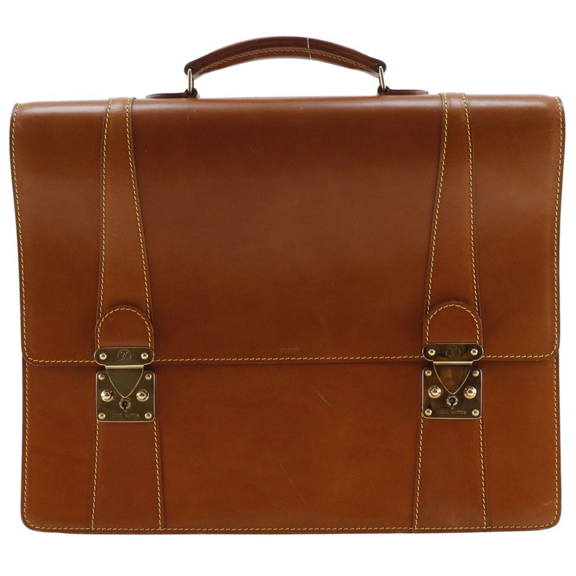 Louis Vuitton Brown Camel Nomade Leather Briefcase (Pre-Owned)