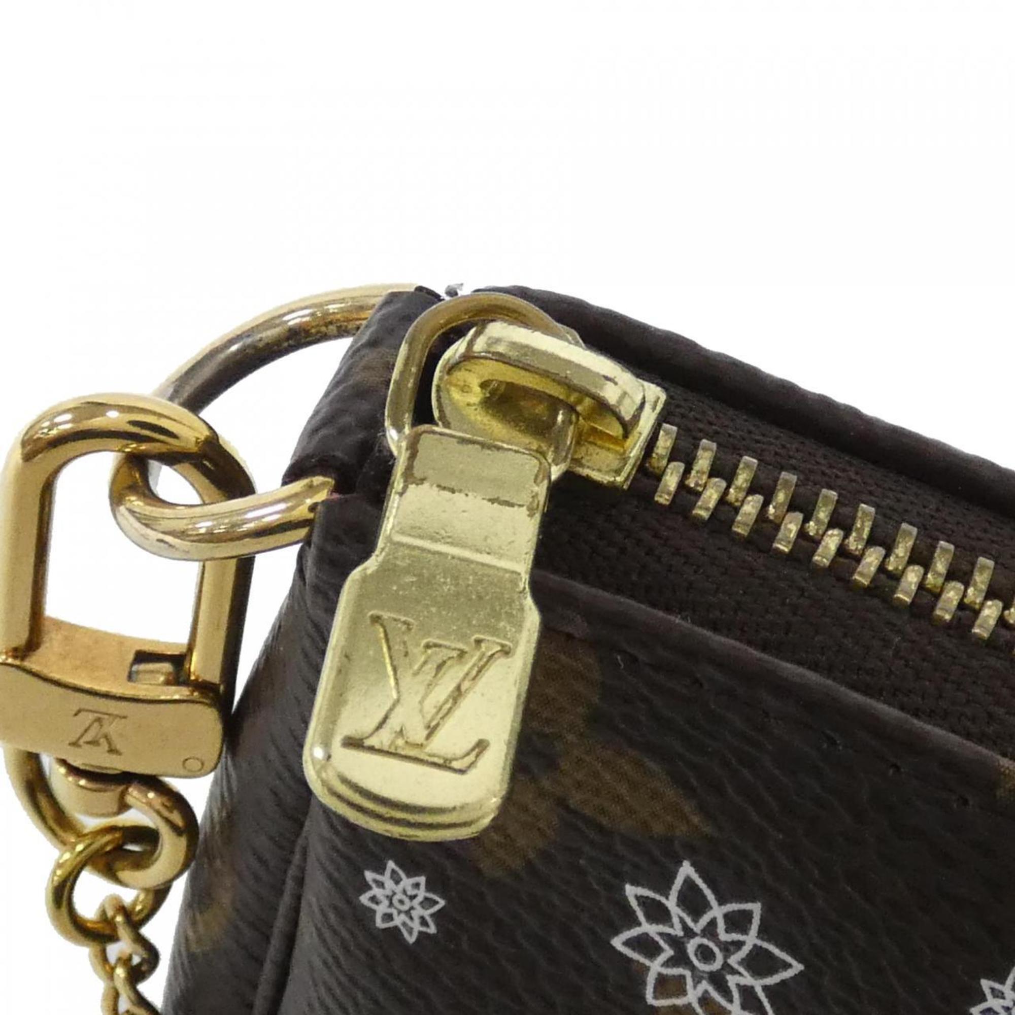 Louis Vuitton Marron Coated Canvas Pochette Pouch (Pre-Owned)