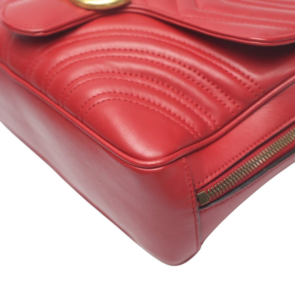 GG Marmont Zip Around Camera Bag Matelasse Leather Small